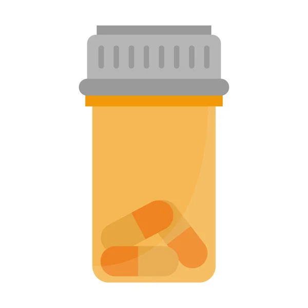 Piller droger flaska isolerade — Stock vektor