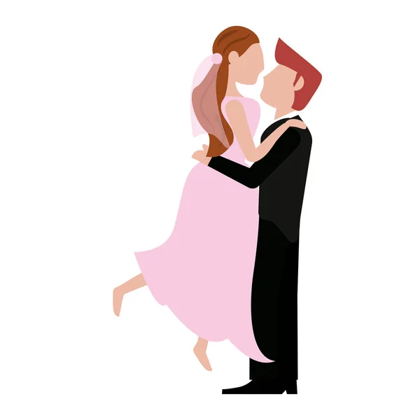 Mariage couple danse — Image vectorielle