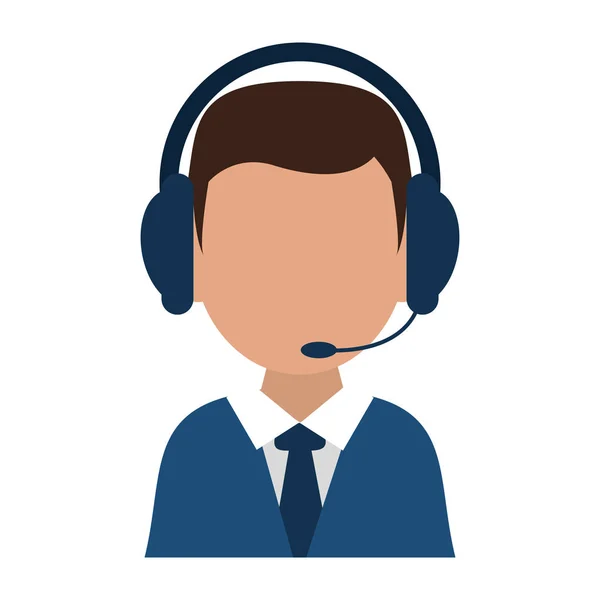 Call center agent with headphones avatar