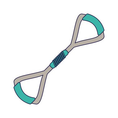 Mavi çizgiler bant germe fitness izole