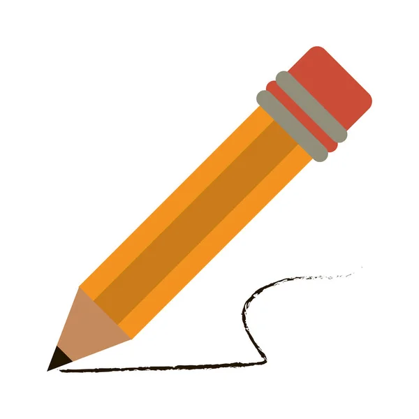 Lápis escrevendo símbolo isolado — Vetor de Stock