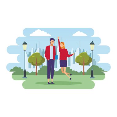 Öğrenci kıyafet çift kutlama park