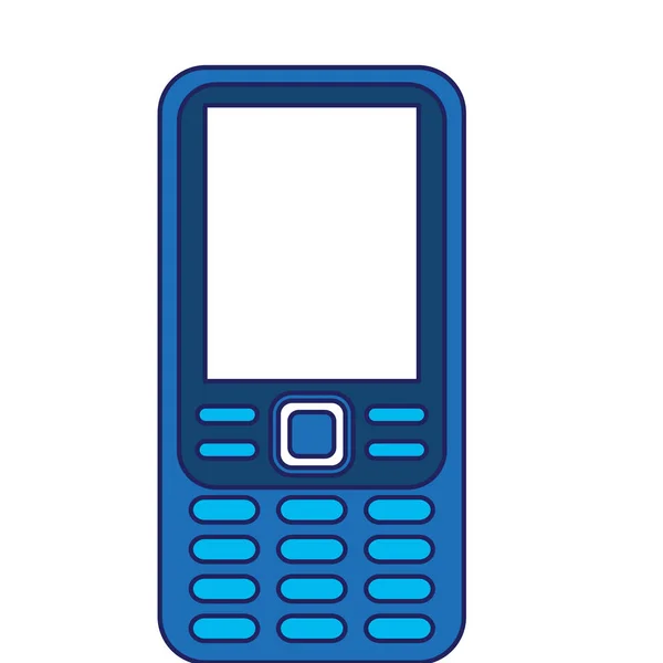 Mobiel apparaat blauwe communicatielijnen — Stockvector