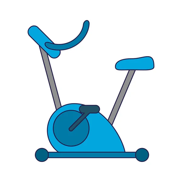 Spinnmaschine Fitnessgeräte blaue Linien — Stockvektor