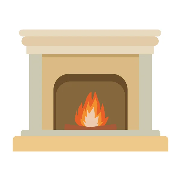 Classic fireplace icon — Stock Vector