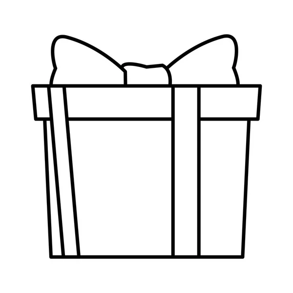Geschenkbox Symbol schwarz und weiß — Stockvektor