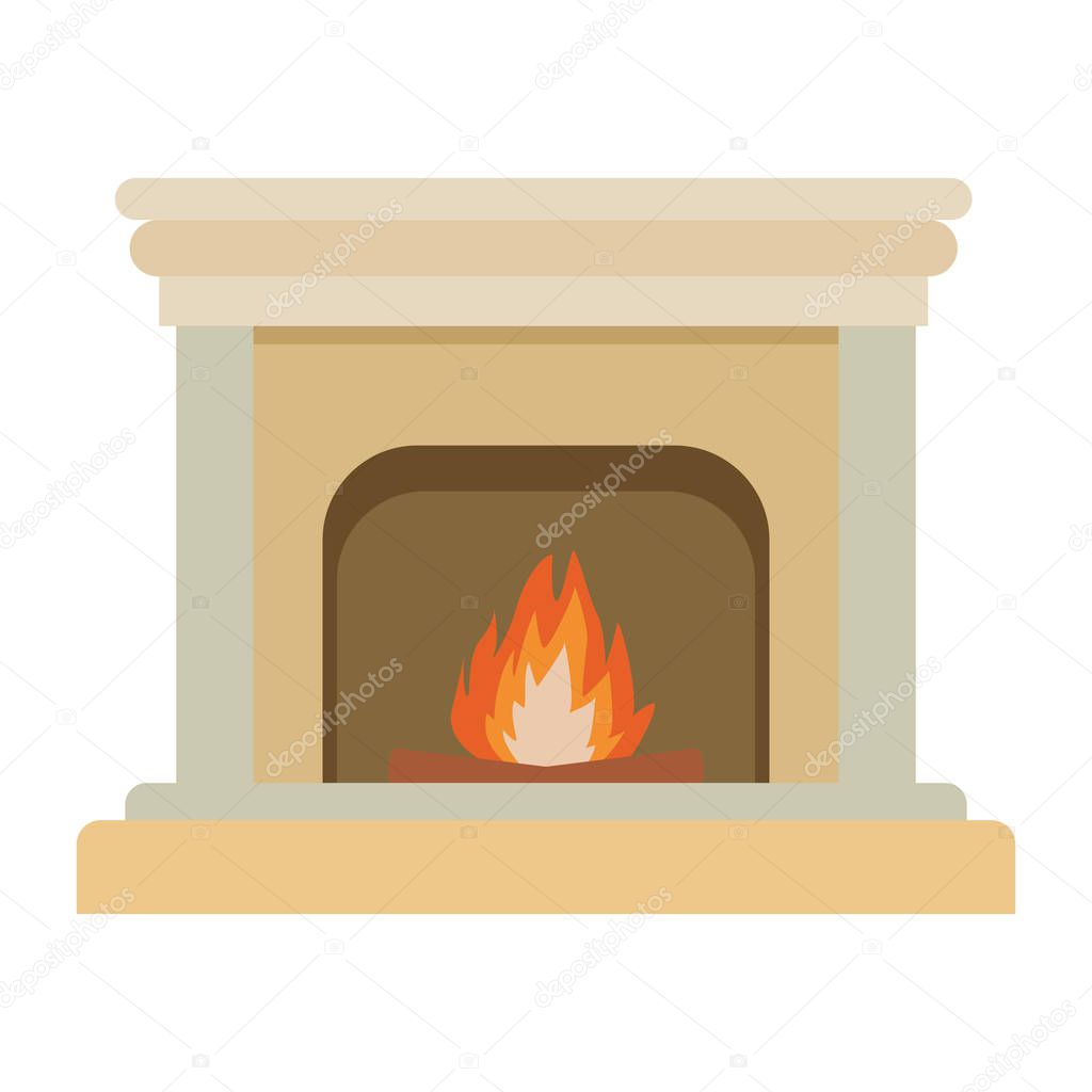 classic fireplace icon