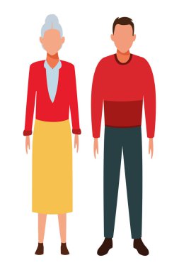 yaşlı kadın ve erkek