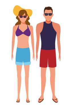 Çift giyen yazlık giysiler