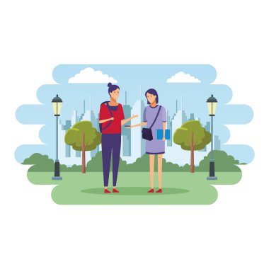 Öğrenci kıyafeti arkadaşlar öğrenci park