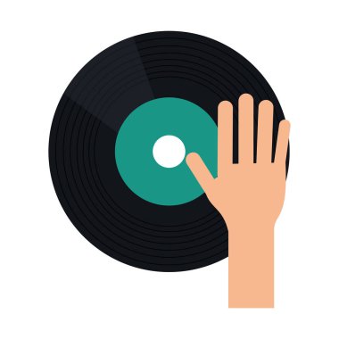 müzik vinil karikatür el