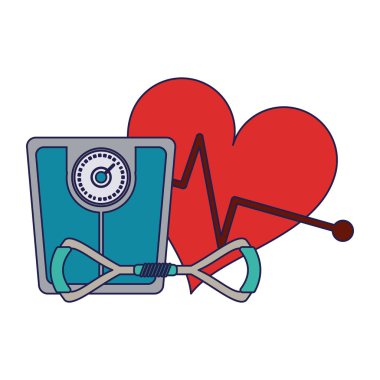 Sağlıklı yaşam tarzı ve ağırlık kaybı mavi çizgiler