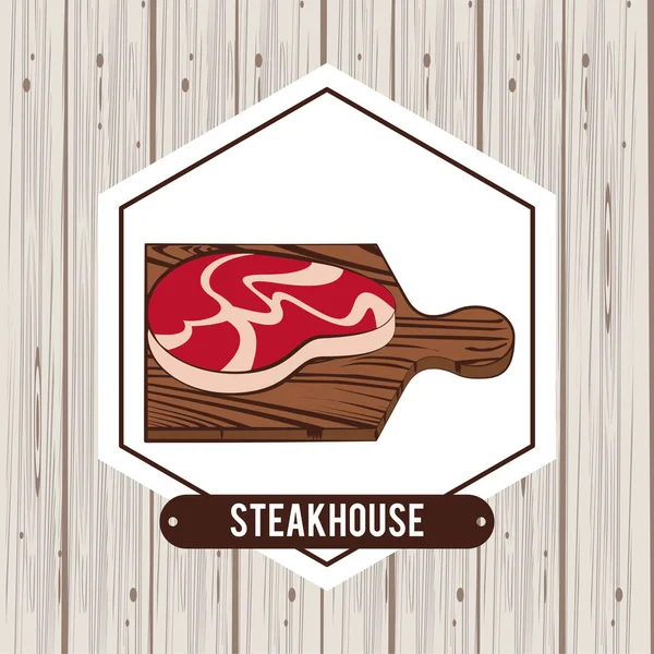 Poster barbecue Steakhouse — Vettoriale Stock