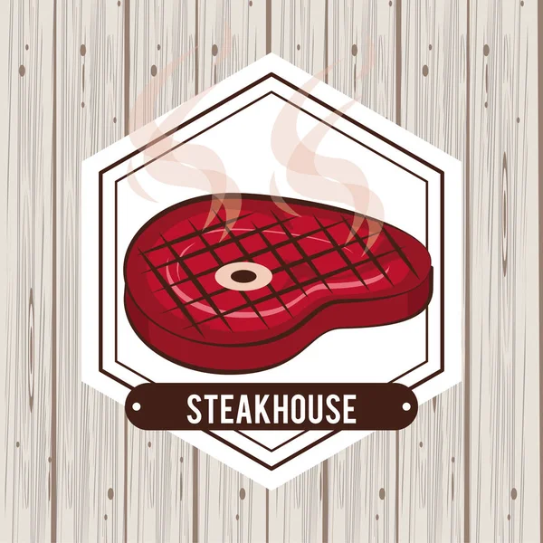 Poster barbecue Steakhouse — Vettoriale Stock