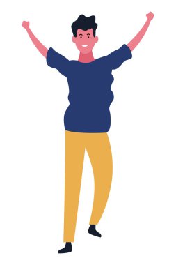 Mutlu bir adam dans çizgi film