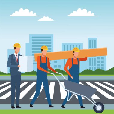 İnşaat İşçileri işçi araçları