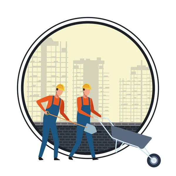 Avatar du travail d'équipe de construction — Image vectorielle