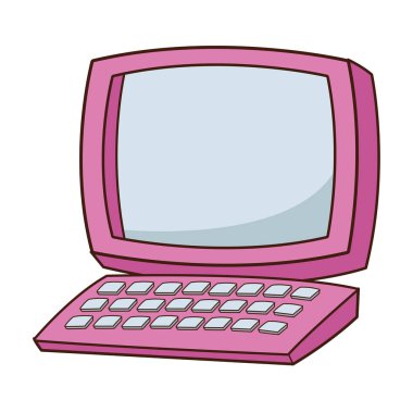 Masaüstü bilgisayar klavye karikatür ile