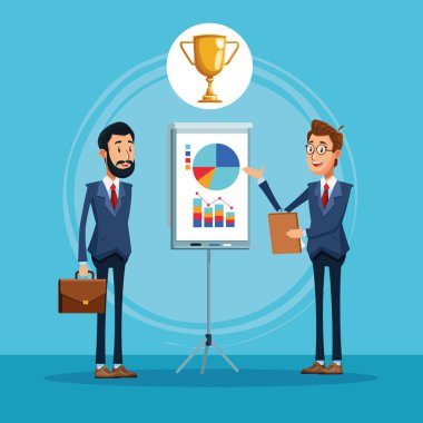 İş adamları iş karikatür hakkında konuşmak