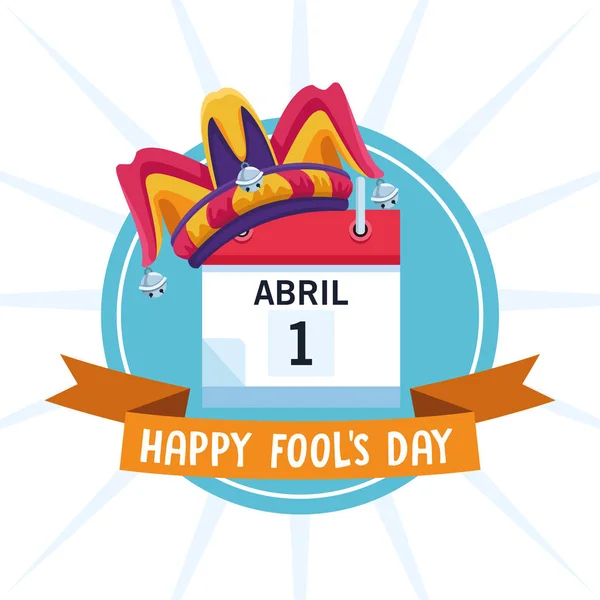 Happy fools day — Stock Vector