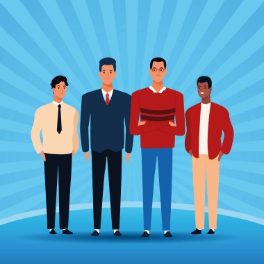 Genç insanlar çizgi film karakteri