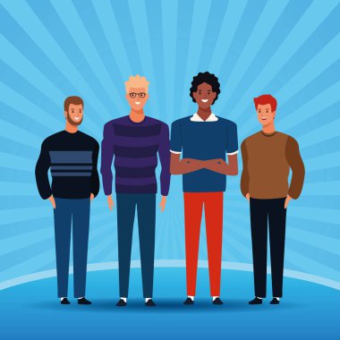 Genç insanlar çizgi film karakteri