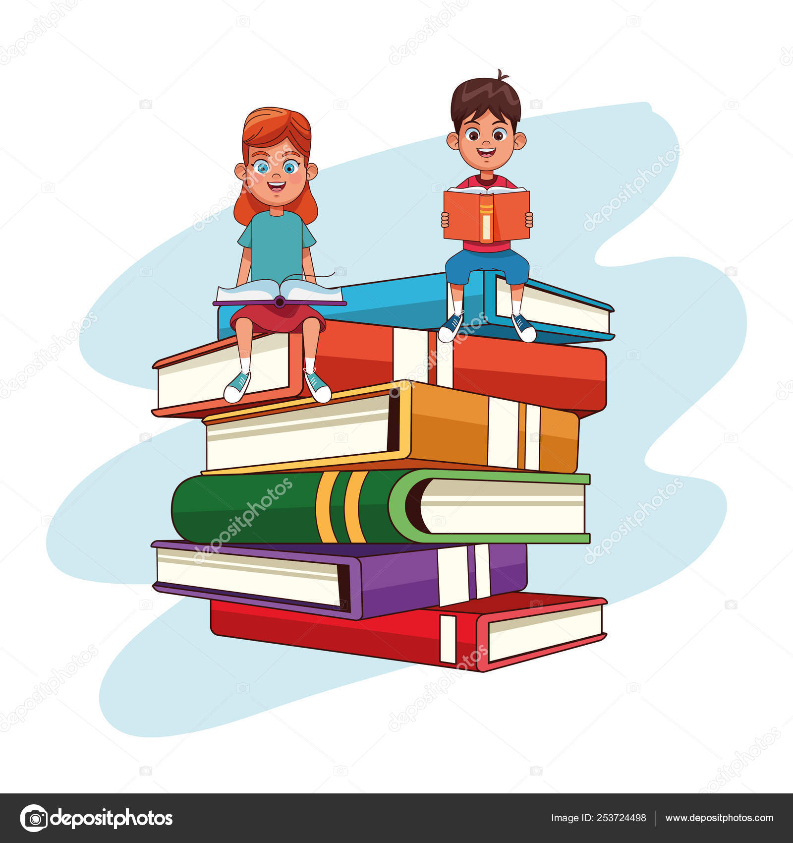 Kids and books cartoons Stock Vector Image by ©jemastock #253724498 Kids and books cartoons Stock Vector Image by ©jemastock #253724498