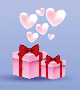 Romantik hediye kutusu mevcut