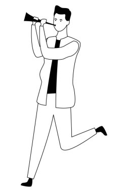 Mutlu bir adam dans çizgi film