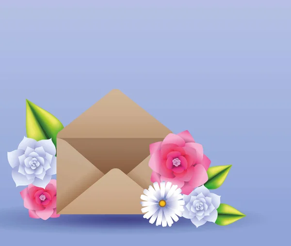 Hermosa tarjeta de flores — Vector de stock