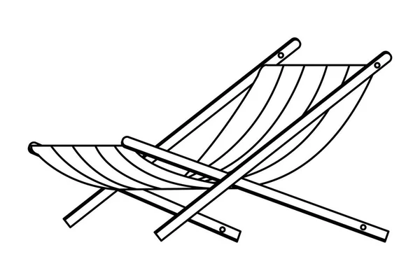 Черно-белый значок стула — стоковый вектор