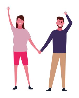 Genç erkek ve kız arkadaşı