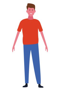 Genç adam gülümsüyor