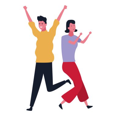 ve dans eğlenceli sahip çift