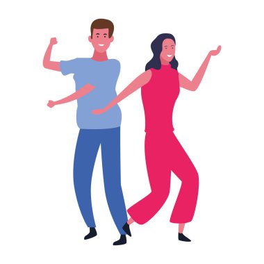 ve dans eğlenceli sahip çift