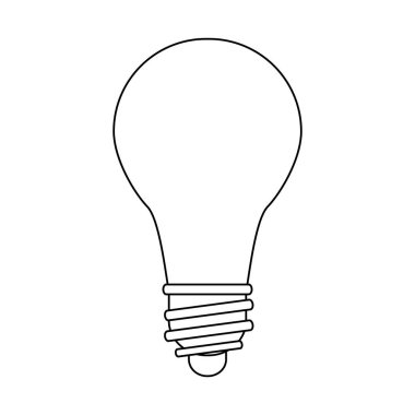 Ampul ışık sembol siyah ve beyaz