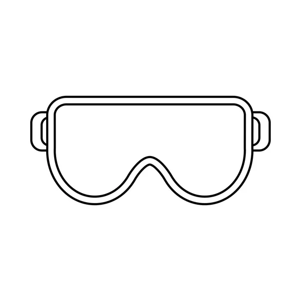 Construction glasses equipment black and white — Stock Vector