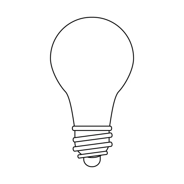 Glühbirnen-Symbol schwarz-weiß — Stockvektor