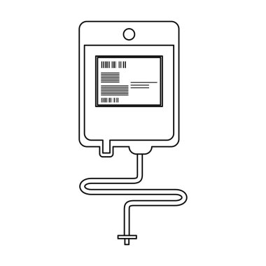Siyah-beyaz izole kan torbası