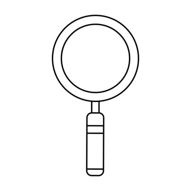 Büyüteç simgesi siyah beyaz