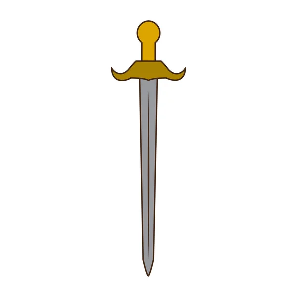 Arma de espada isolada — Vetor de Stock