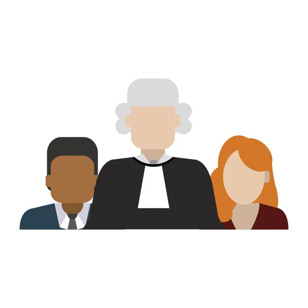 Juiz e advogados — Vetor de Stock