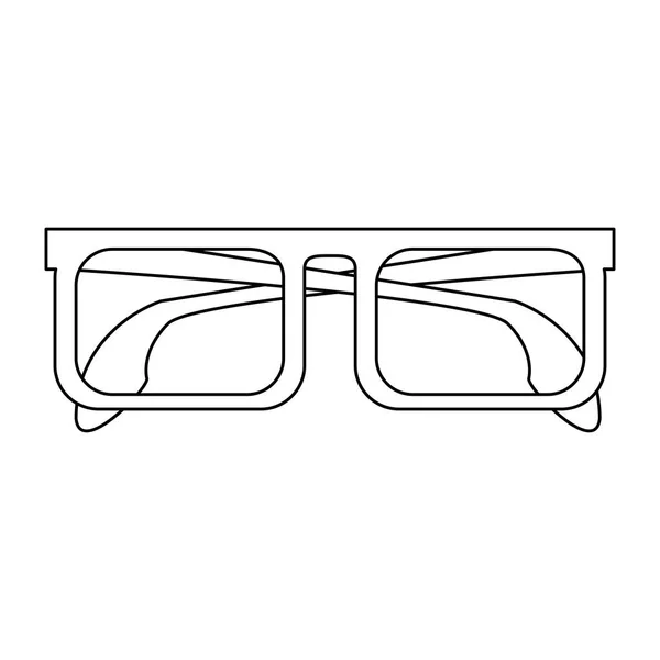 Gafas ejecutivas aisladas en blanco y negro — Vector de stock
