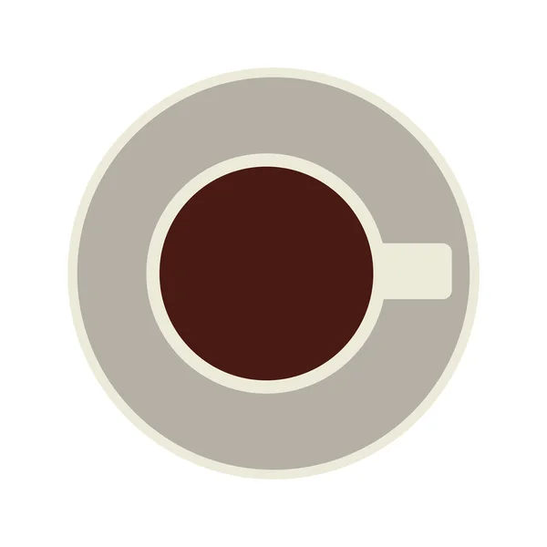 Šálek kávy topview — Stockový vektor