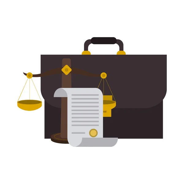 Lawyer briefcase symbol — Stock Vector