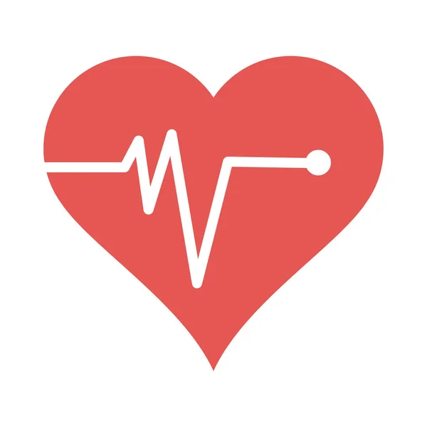 Heartbeat medische symbool — Stockvector