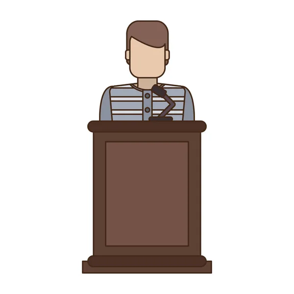 Prisonnier sur le podium — Image vectorielle