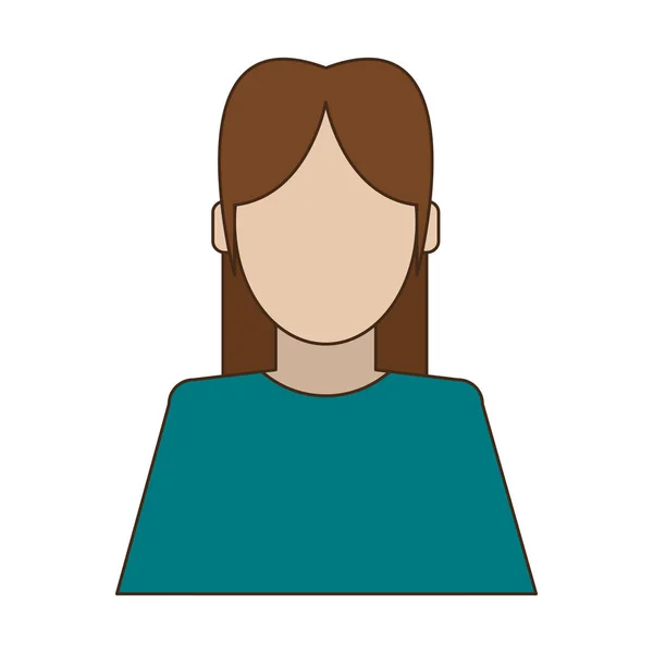 Woman faceless avatar — Stock Vector