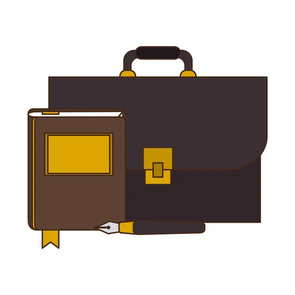 Abogado maletín símbolo — Vector de stock