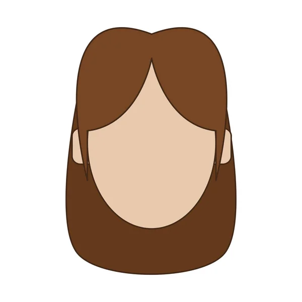 Kvinna utan ansikte avatar — Stock vektor